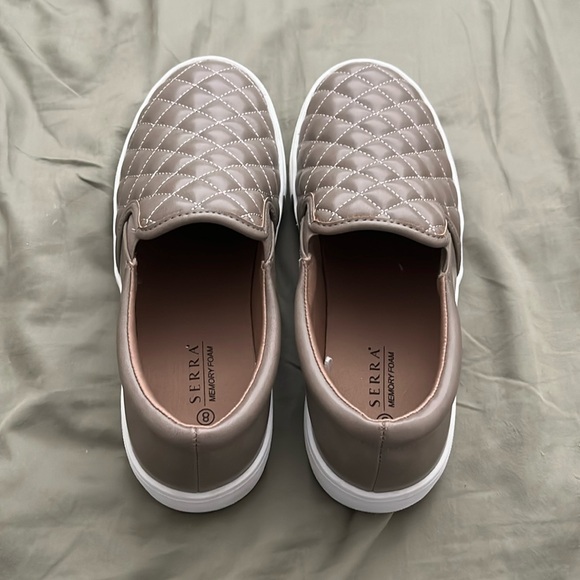 Sierra Shoes - Brown Quilted Slip Ons